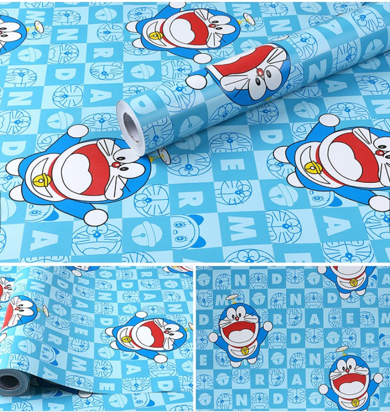 20M DECAL GIẤY DÁN TƯỜNG KEO SẴN KHỔ 45CM MẪU DOREMON CHỮ SỐ