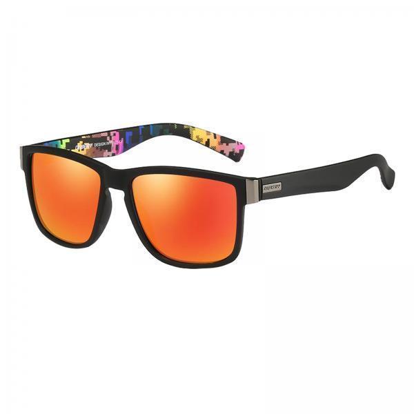 2xPolarized Cycling Goggles Running Anti-glare Ski Golf Sunglasses Orange