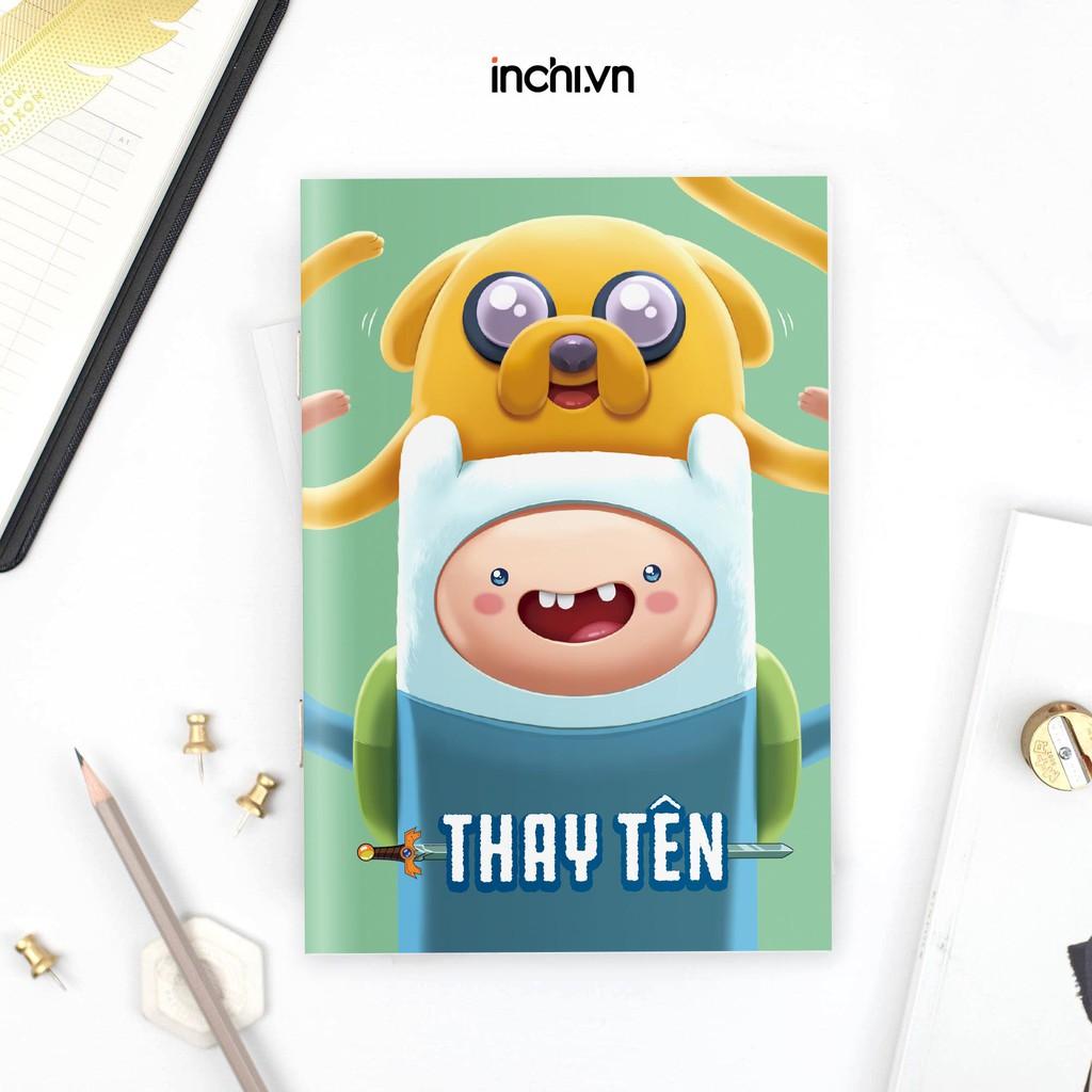 5 MẪU VỞ Ô LY BÌA IN TÊN VÀ NHÂN VẬT HOẠT HÌNH ADVENTURE TIME THEO YÊU CẦU 80 TRANG CHO BÉ CHẤT LƯỢNG