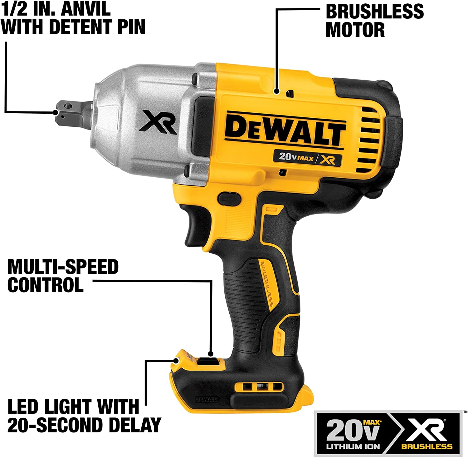 MÁY SIẾT BULONG PIN CẦM TAY 18V DEWALT DCF899P1- HÀNG CHÍNH HÃNG