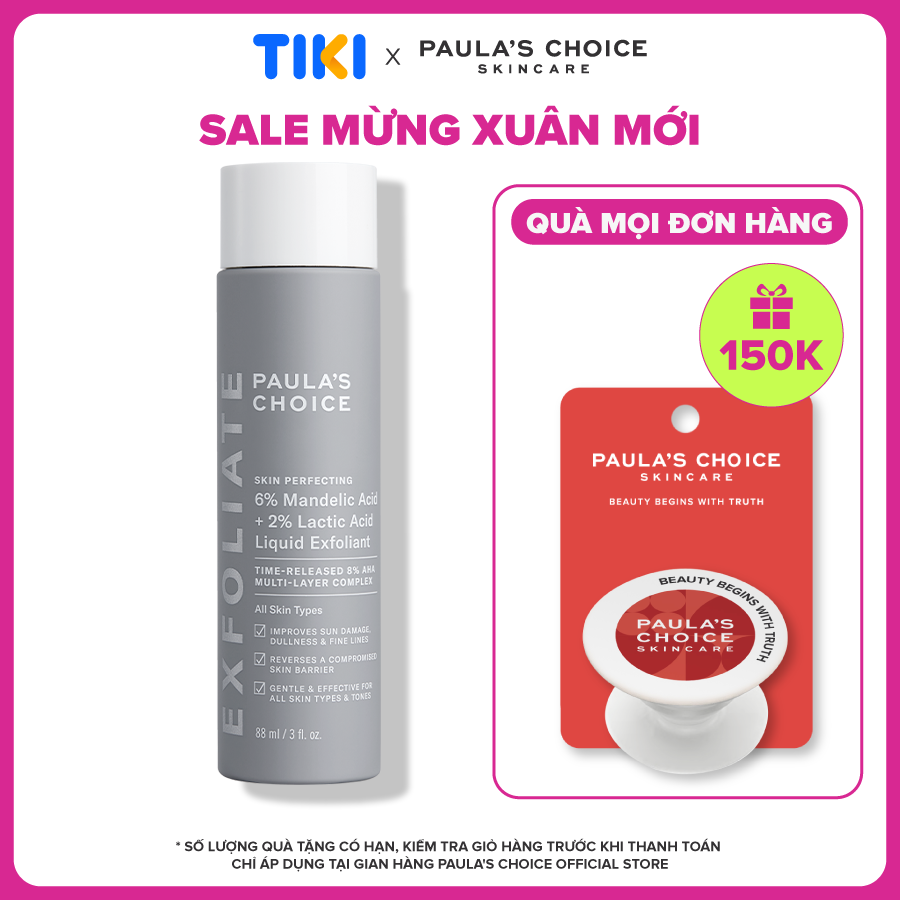 Dung dịch tẩy tế bào chết Paula's Choice Skin Perfecting 6% Mandelic Acid + 2% Lactic Acid Liquid Exfoliant- 88ml 1470