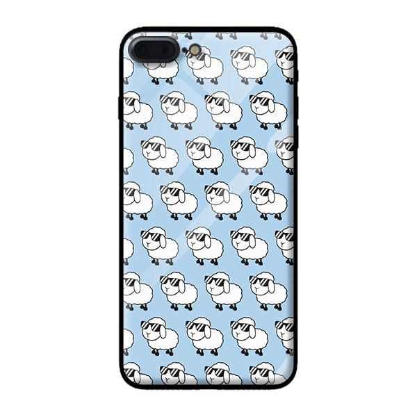 Ốp kính cường lực cho iPhone 7 Plus mẫu cừu 5 - Hàng chính hãng