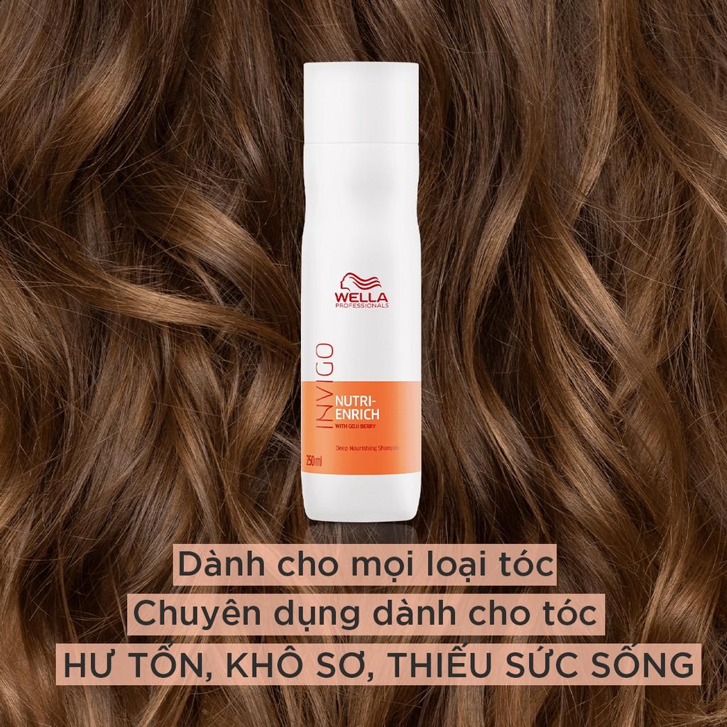 Dầu Gội Wella Invigo Tăng Cường Dưỡng Chất, Phục Hồi Tóc Khô Xơ Nutri Enrich Shampoo 250ml/1000ml