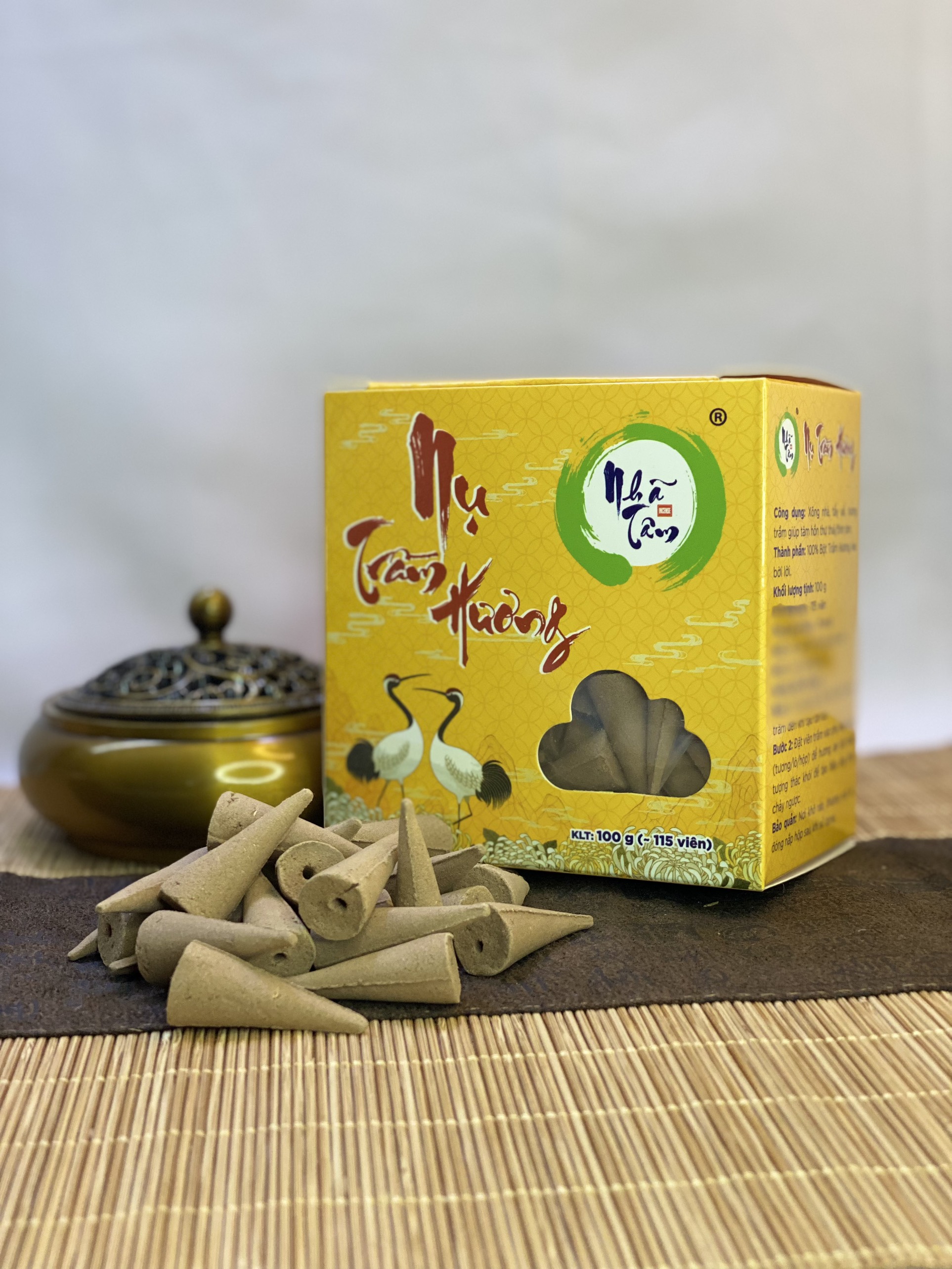 Nhang Nụ Trầm hương Nhã Tâm (115 viên) (Hộp)