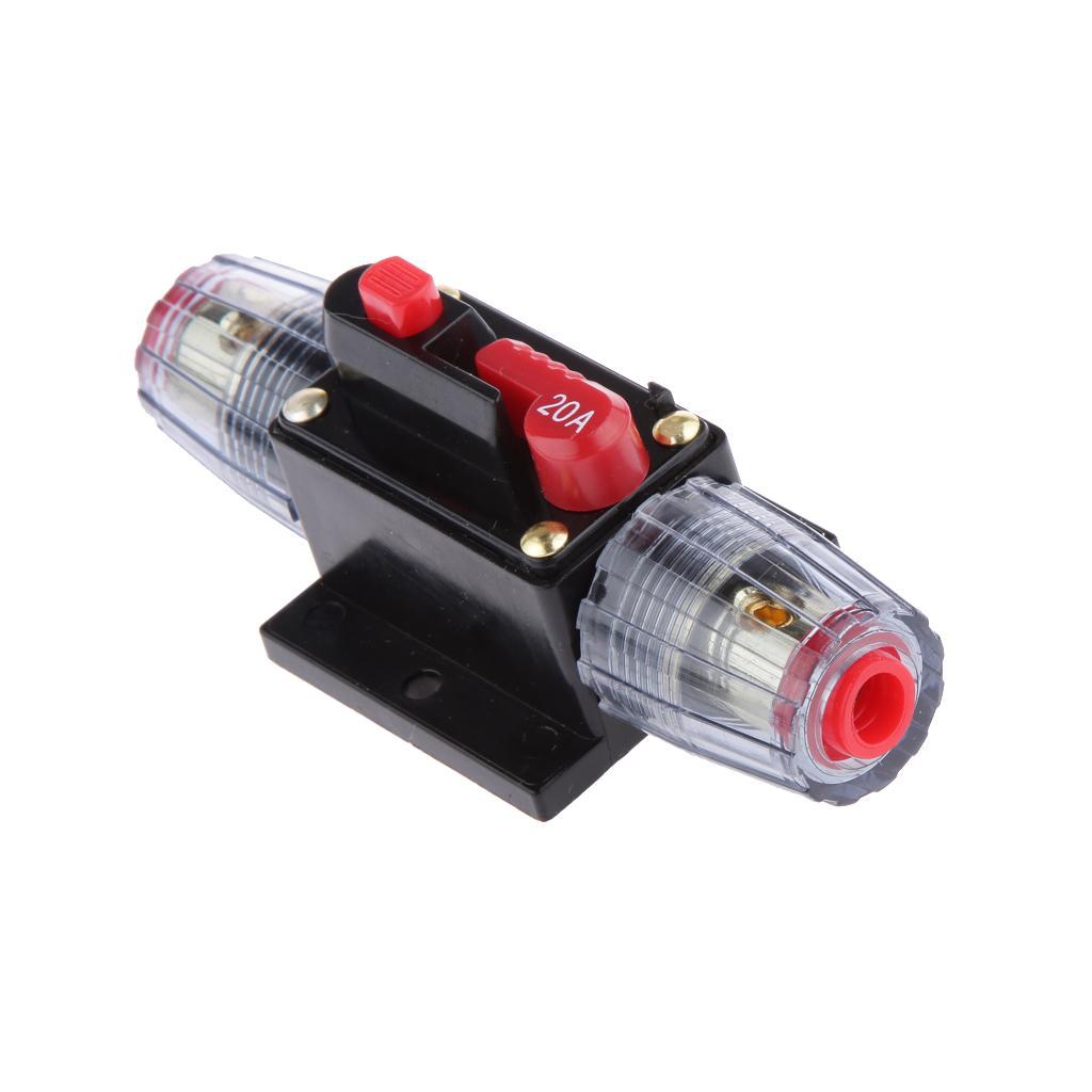 12V-24V Inline Auto Circuit Breaker 20A & 30A Switch Car Audio Fuse SKCB-02