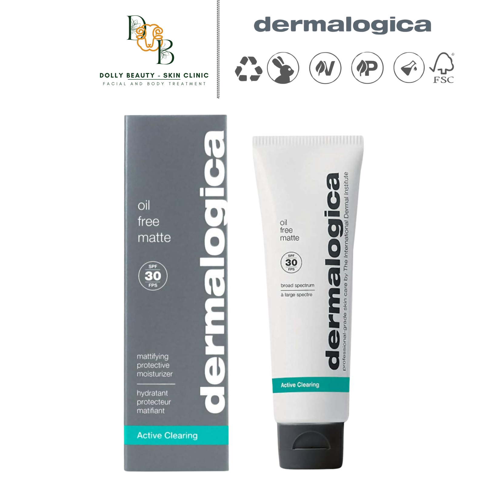 Kem chống nắng dành cho da dầu OIL FREE MATTE SPF30 của Dermalogica - Dolly Beauty