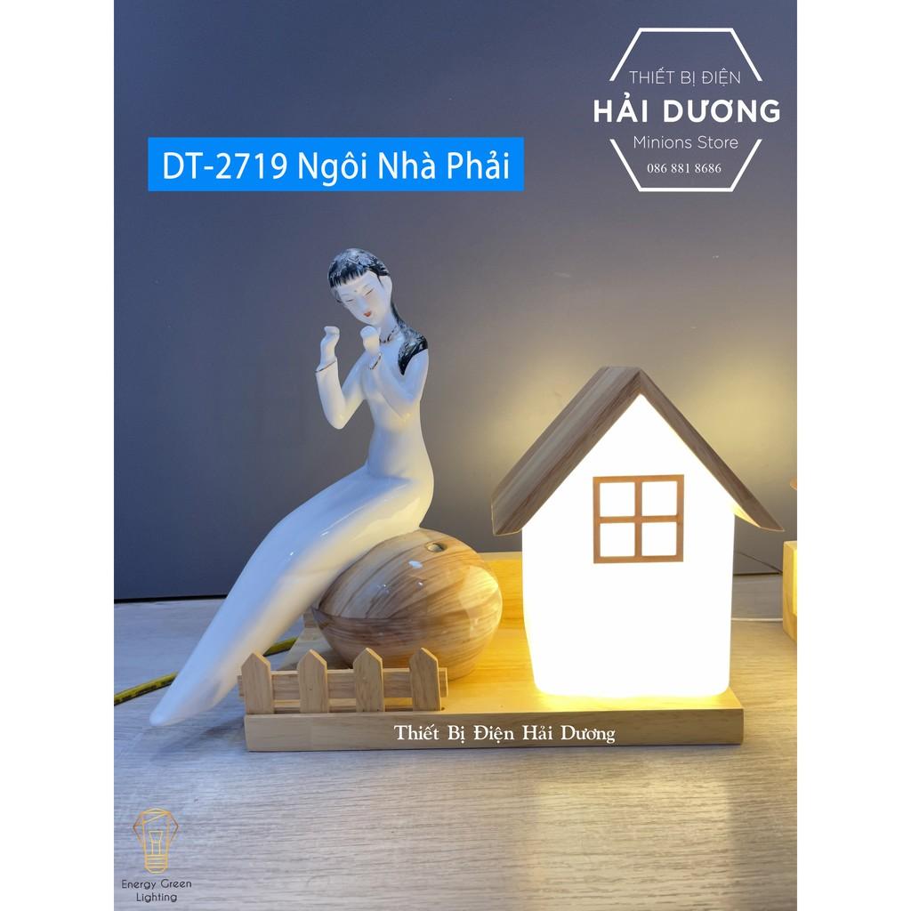 Đèn Tường Kệ Gỗ Hình Ngôi Nhà Chao Thủy Tinh Hiện Đại DT-2719 - Trang Trí Căn Phòng - Energy Green Lighting-Bao Gồm Bóng