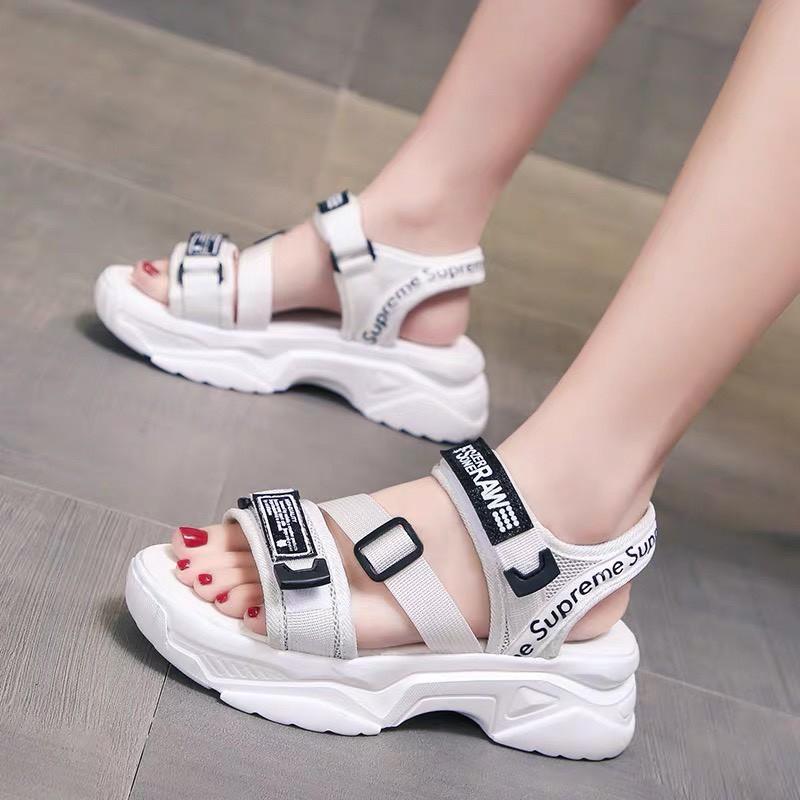 Sandal nữ quai Superme Superme đế bánh mì 5 phân