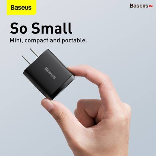 Củ sạc nhanh pd 20w qc3.0 2 cổng sạc type c và usb Baseus- cốc sạc nhanh cao cấp chống cháy nổ - hàng chính hãng