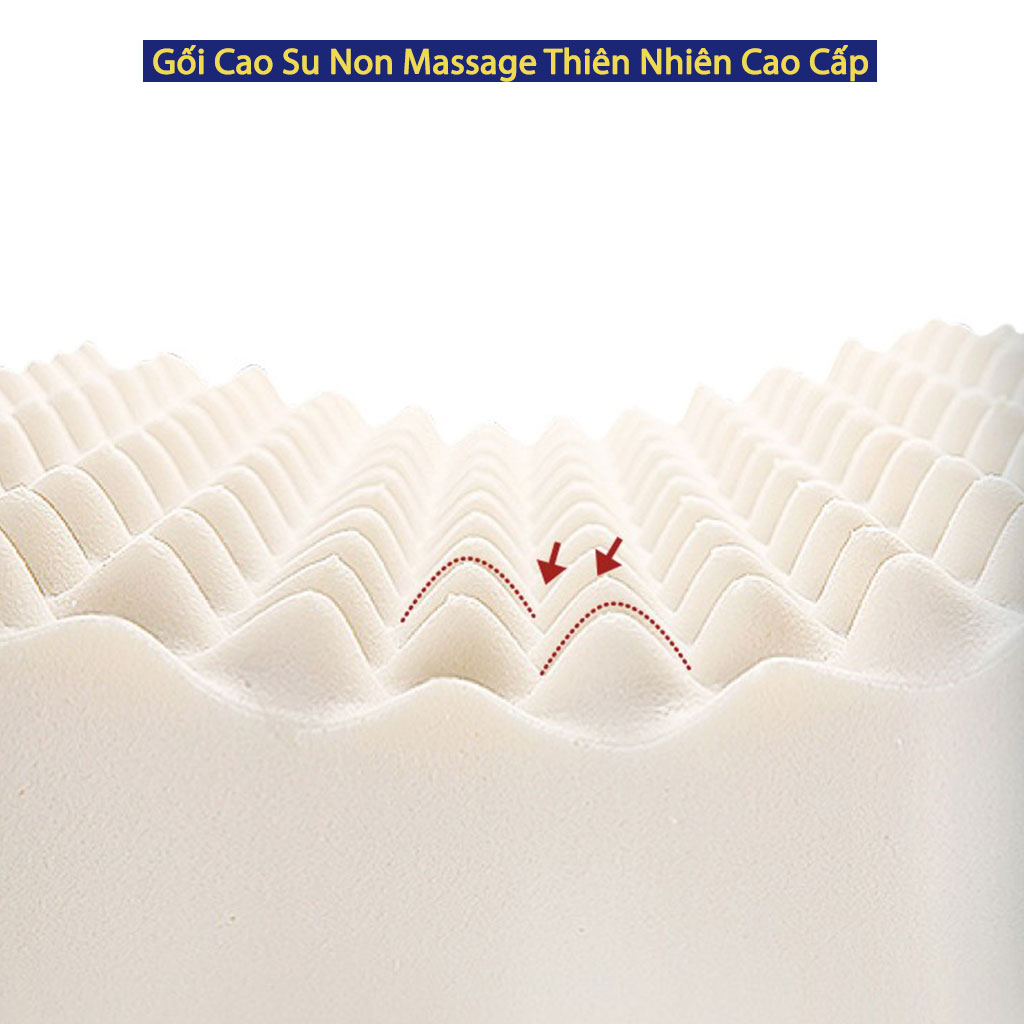 Gối Cao Su Non Massage Thiên Nhiên Chống Đau Cổ Vai Gáy 100% Tự Nhiên