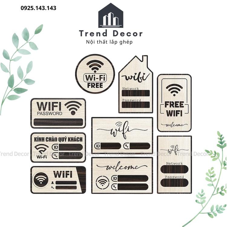 Bảng Gỗ Vintage Ghi Thông Tin Wifi Decor Trang Trí Quán Cà Phê Cửa Hàng