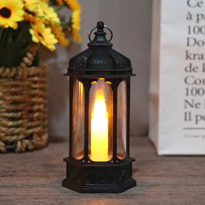 Nến Điện Tử Để Bàn Trang Trí Phong Cách Cổ Điển 14x5cm Có Móc Treo