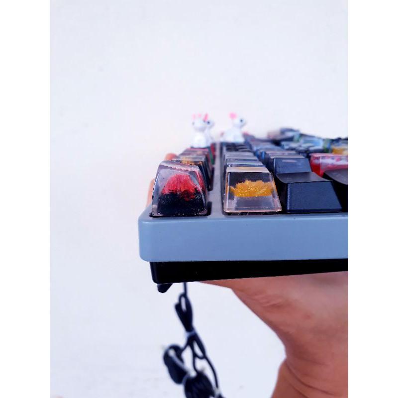 Keycap artisan núi lửa trang trí bàn phím gaming
