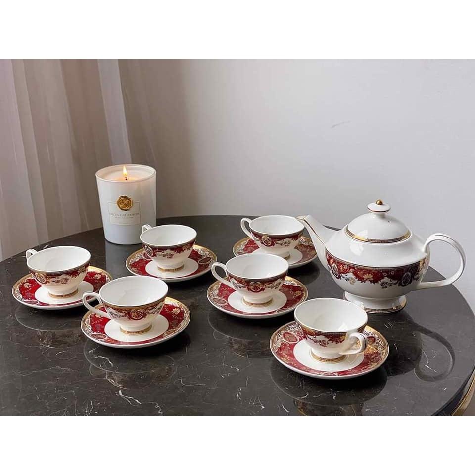 Bộ Trà Sứ Viền Đỏ Imperial London, Bộ Ấm Trà Sứ Cao Cấp Hoàng Gia, Nhập Đức