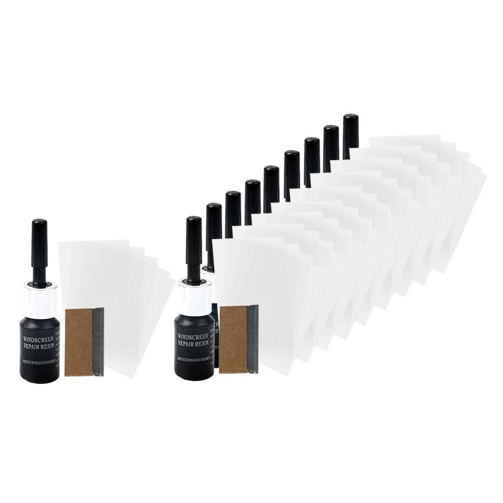 10xCar Windshield Repair Kit Auto Windscreen Glass Scratch Crack Repairing Resin