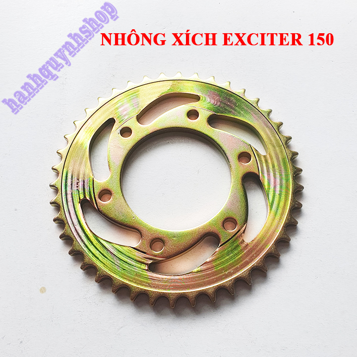 Bộ nhông xích đĩa Exciter 150 màu titan vàng đỏ