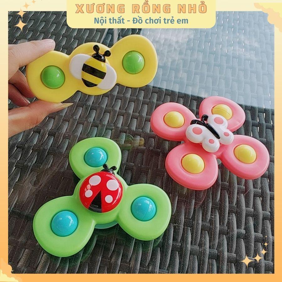 Set 3 con quay spinner, chong chóng dính tường, âm thanh vui nhộn cho bé