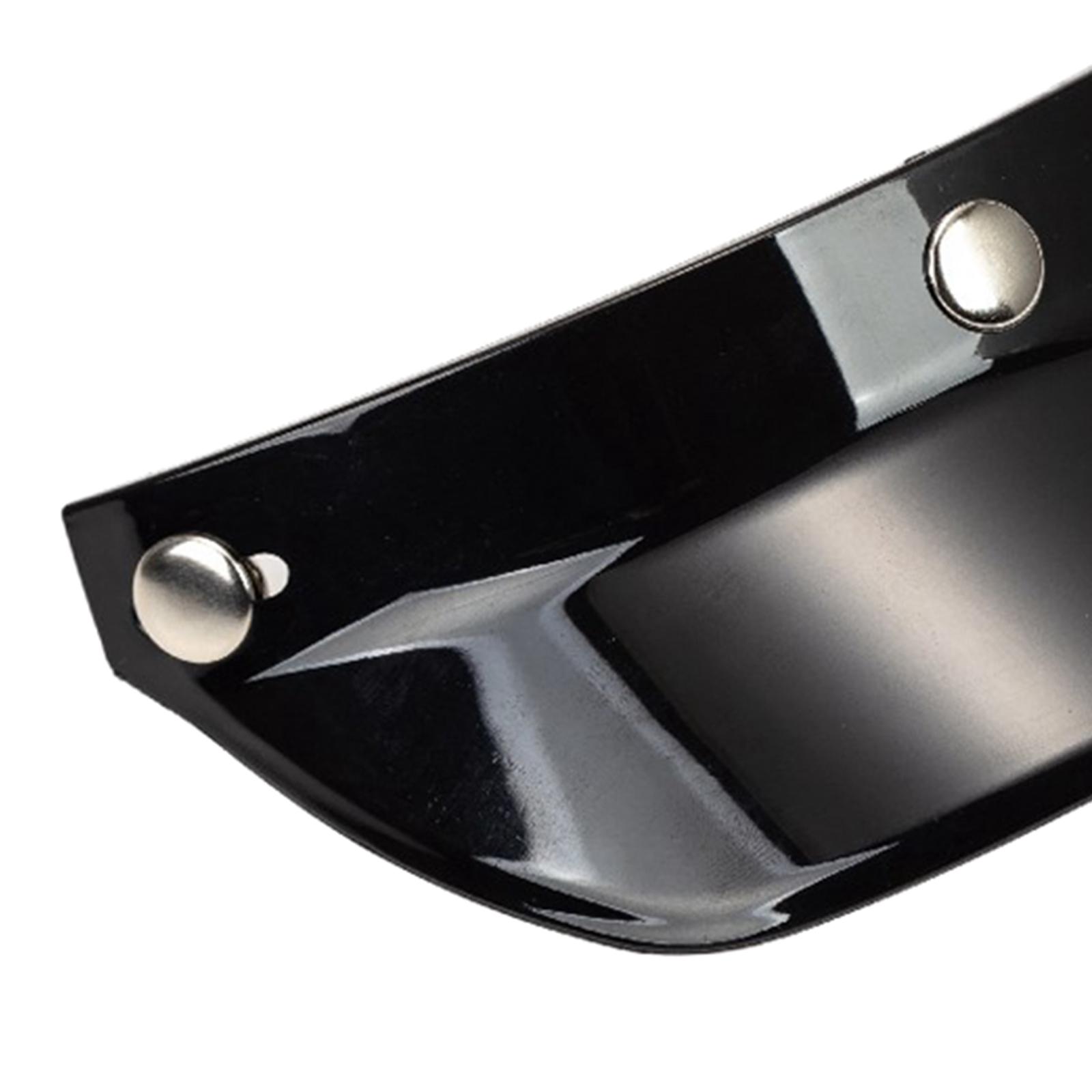 2xMotorcycle Peak Shield with 3 Snap Scratch Resistant for 3/4 Black