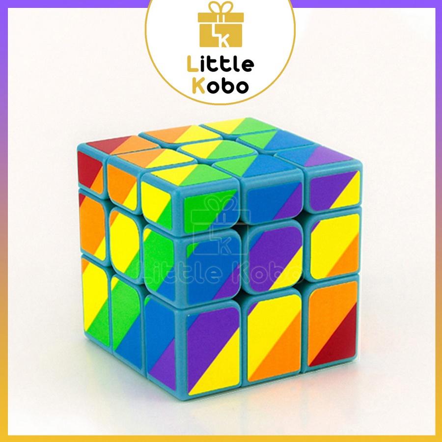 Rubik 3x3 Six-Color Mirror Cube Rubic Biến Thể 3 Tầng Cầu Vồng Đồ Chơi Thông Minh
