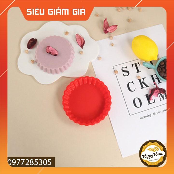 Khuôn cupcake silicon tròn hình hoa cúc 4 inch