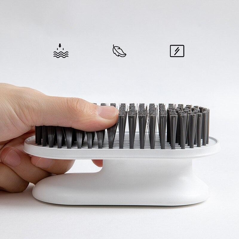 Handle Laundry Brush Multifunctional Soft Shoe Brush Household Simple Clothes Shoes Cleaning Brush Flocking Brush