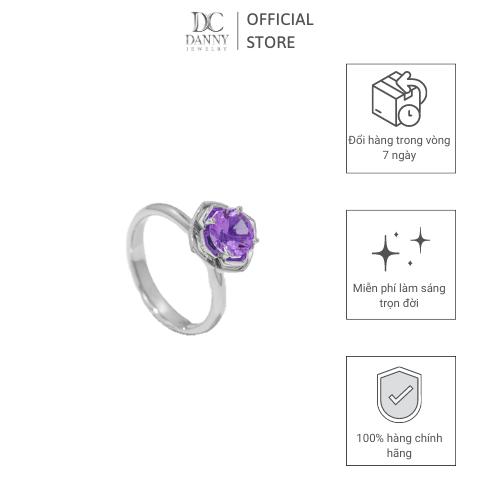 Nhẫn Nữ Danny Jewelry Bạc 925 Đá Màu Xi Kim Loại N0028Ci/Sm/Am