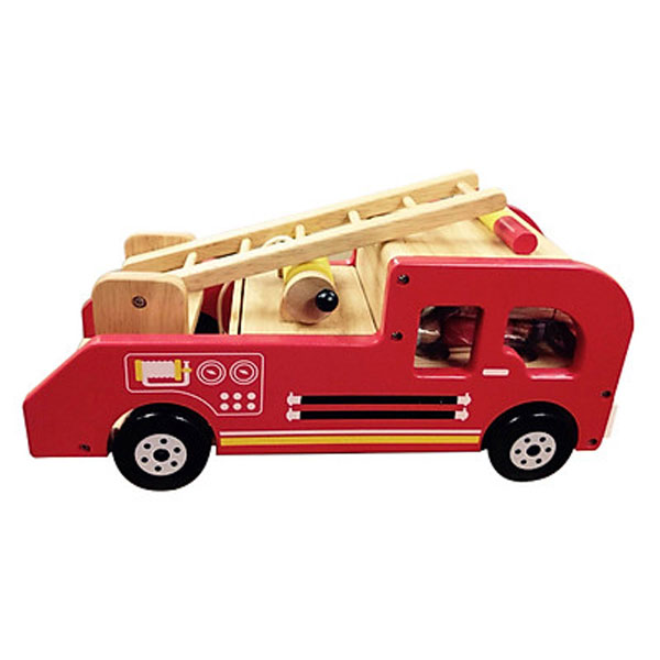 Xe cứu hỏa trượt thang size lớn – đồ chơi trẻ em bằng gỗ xuất khẩu