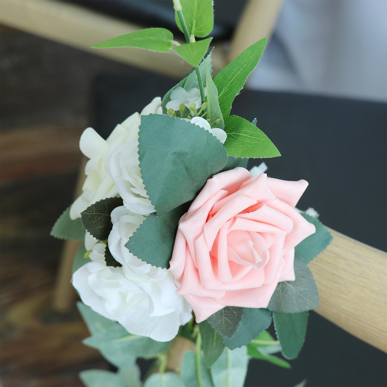 Chair Back Flower Backdrop Decor Decorative for Garden Wedding Backdrop Ceremony Party