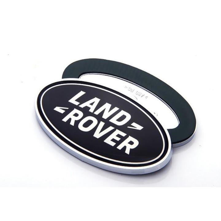Logo biểu tượng sau xe Land Rover Kích thước 90×48mm, Nhựa ABS + Hợp kim nhôm
