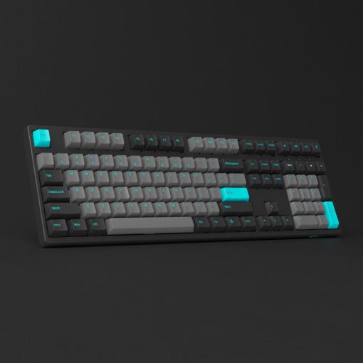 AKKO 3108 Plus Black &amp; Cyan (Foam tiêu âm / AKKO CS switch) - Hàng chính hãng