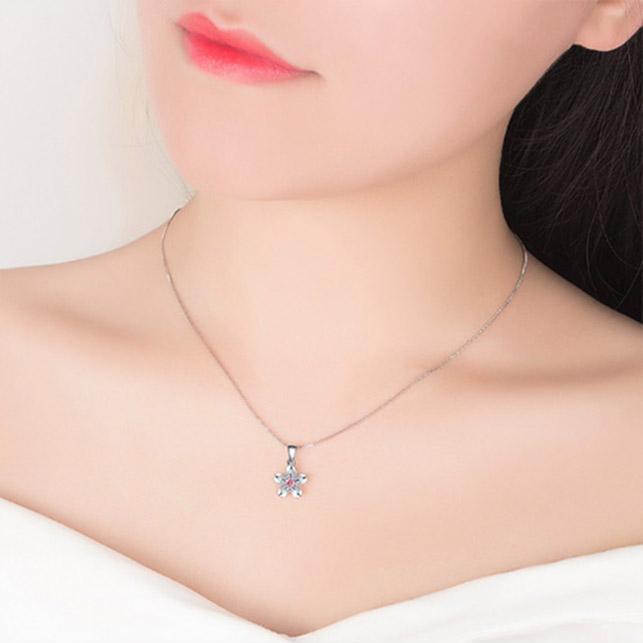 Bộ trang sức Dây chuyền Bông tai hoa đào Nhật Bản BHB41