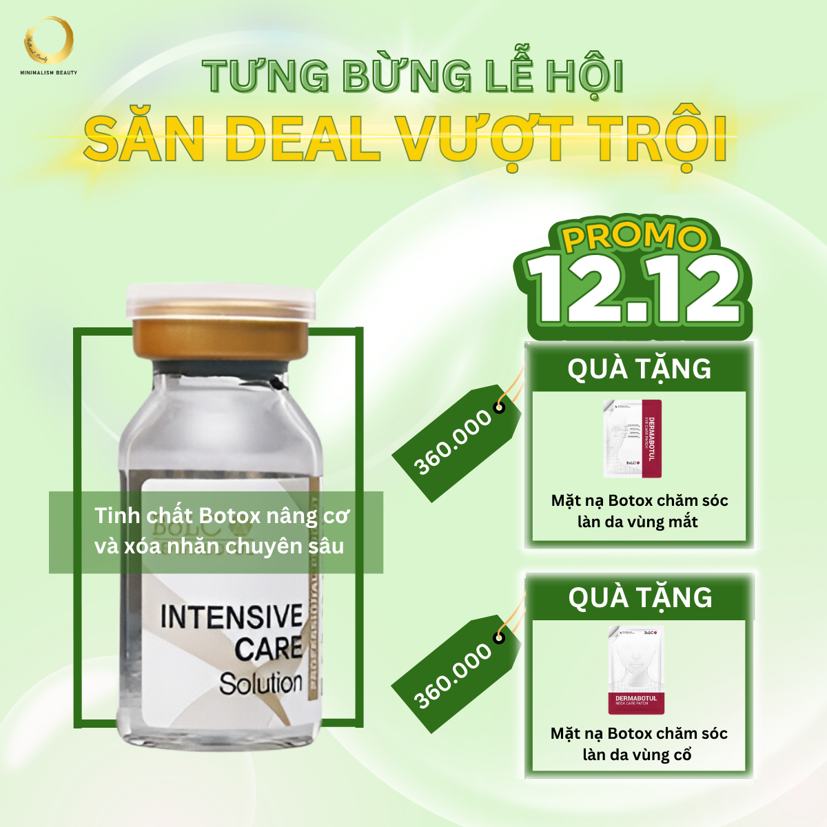 Tinh chất Botox nâng cơ và xóa nhăn chuyên sâu (Bolca Dermabotul Intensive Care Solution)