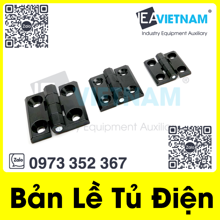 Bản lề cửa tủ điện 50x50 , Bản lề hợp kim kẽm , Bản lề nhôm màu đen 50mmx50mm,