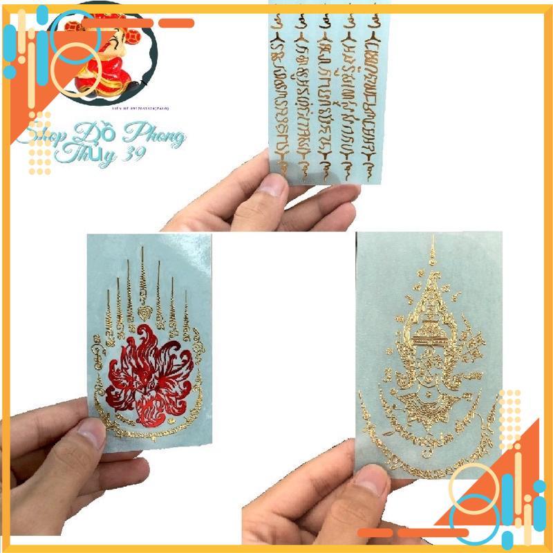 Miếng dán Điện Thoại Của Thái Lan Hồ Ly 9 đuôi - Kinh 5 Dòng - Thần NanaThong Phù hợp cho nhiều dòng máy đẹp lung linh
