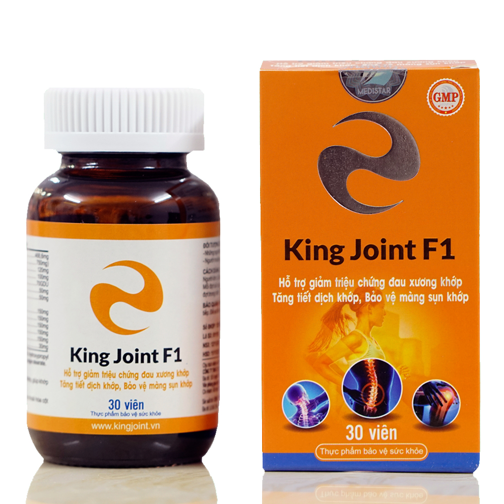 Viên xương khớp KingJoint F1 Glucosamin cùng thảo dược thiên nhiên hỗ trợ giảm triệu chứng đau xương khớp, tái tạo màng sụn khớp