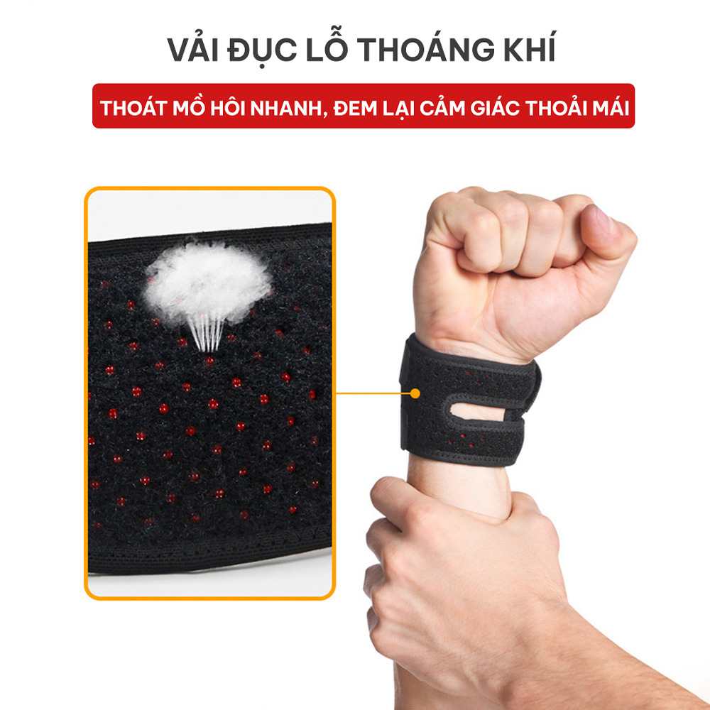 Băng cổ tay thể thao GoodFit GF309W hỗ trợ nâng tạ, chơi bóng chuyển, người bị đau khớp cổ tay