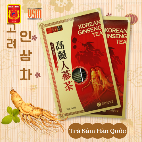 Trà Sâm Ginseng House Hàn Quốc Korean Ginseng Tea - Hộp 100  