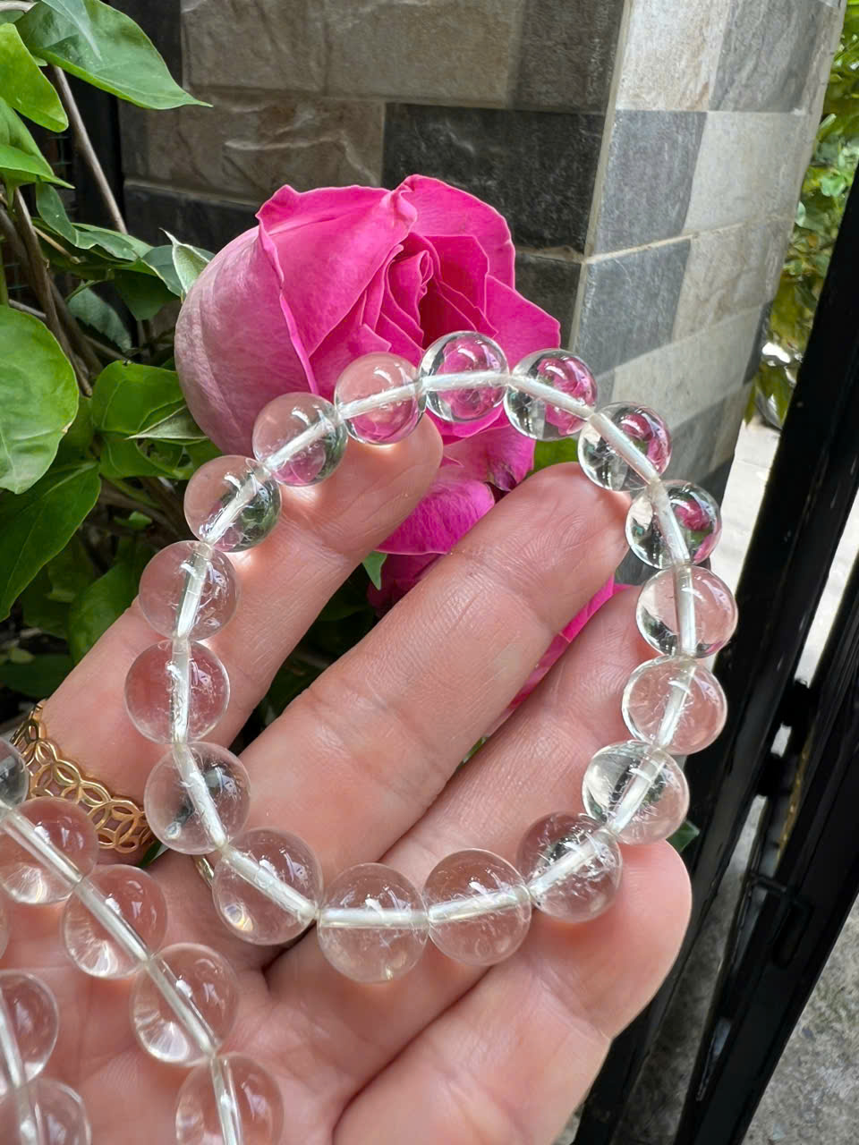 Vòng Chuỗi Nữ Đá Thạch Anh Trắng Tự Nhiên trong bóng đẹp size hạt 10mm Hợp Nữ mệnh Kim mệnh Thủy đeo đẹp xinh tay tốt cho sức khỏe công việc may mắn ạ