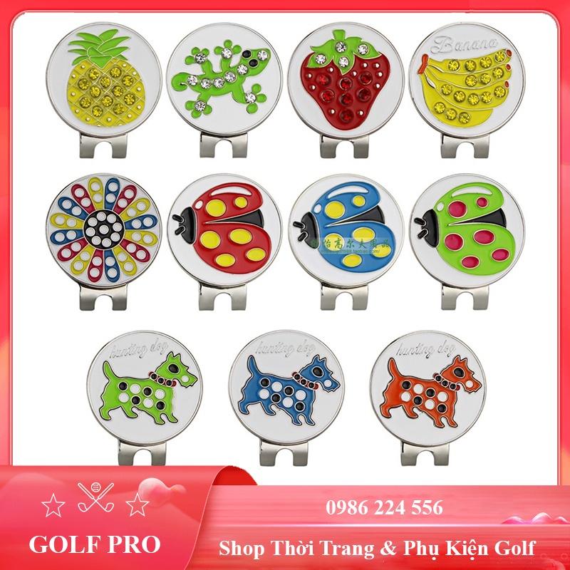 Mác bóng golf clip marker đánh dấu vị trí loại đẹp kẹp nam châm từ tính MB016