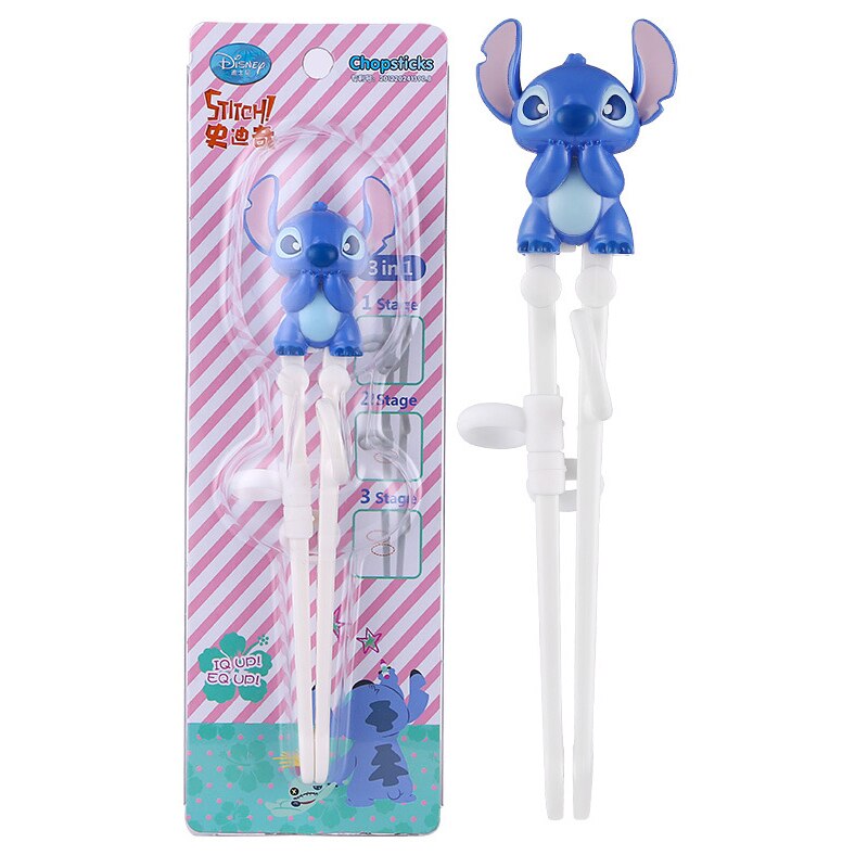 Đũa tập ăn dặm tay phải Disney hình Stitch 3D cho bé