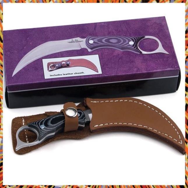 Dao phượt karambit fox có bao da cao cấp