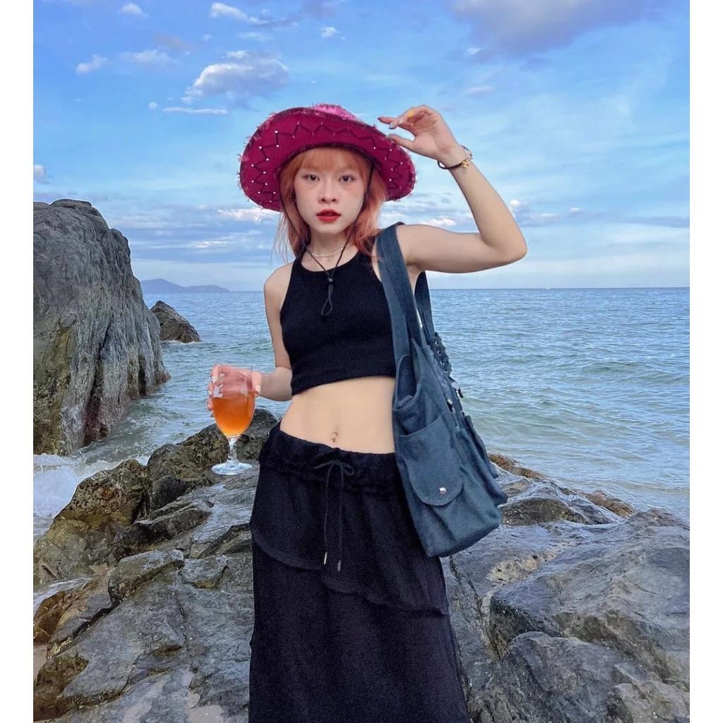Beryl Skirt - Váy maxi suông dài nữ Hàn Remmus