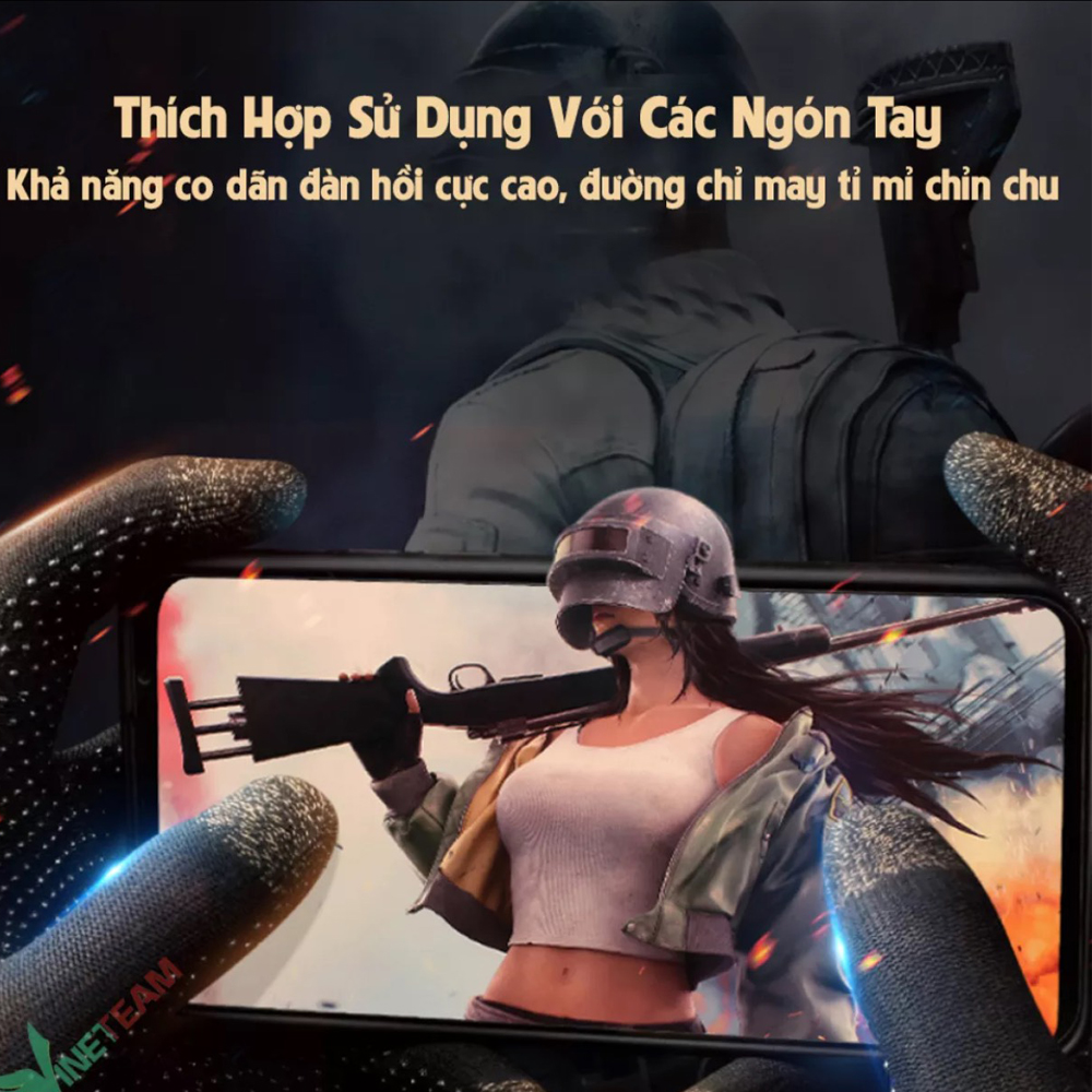 Bộ găng tay chơi game bao 10 ngón tay cao cấp chống mồ hôi chống trượt