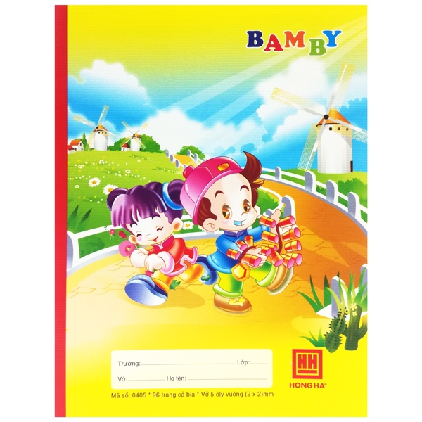 Bộ 10 Vở Class Bamby 96 Trang Cả Bìa ĐL58 156x205-0405 - Mẫu 3 - Màu Vàng