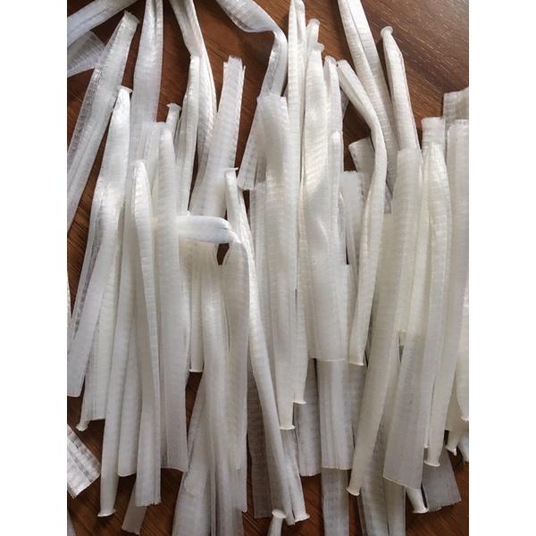 Túi lưới đựng hành tỏi, nông sản, sản phẩm màu trắng size nhỏ