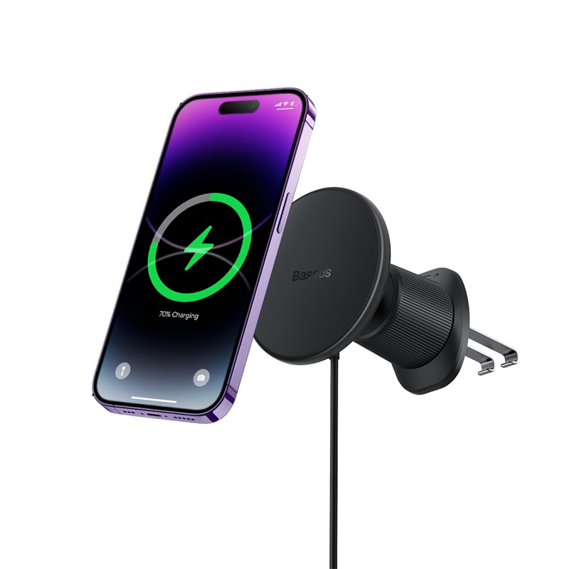 Đế Sạc Không Dây Baseus CW01 Magnetic Wireless Charging Car Mount Air Vent Version 15W (Hàng chính hãng)