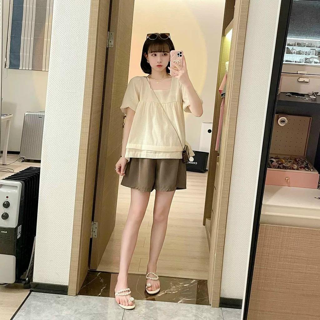 Bộ đồ bầu đùi mẫu mới thời trang mặc bầu và sau sinh