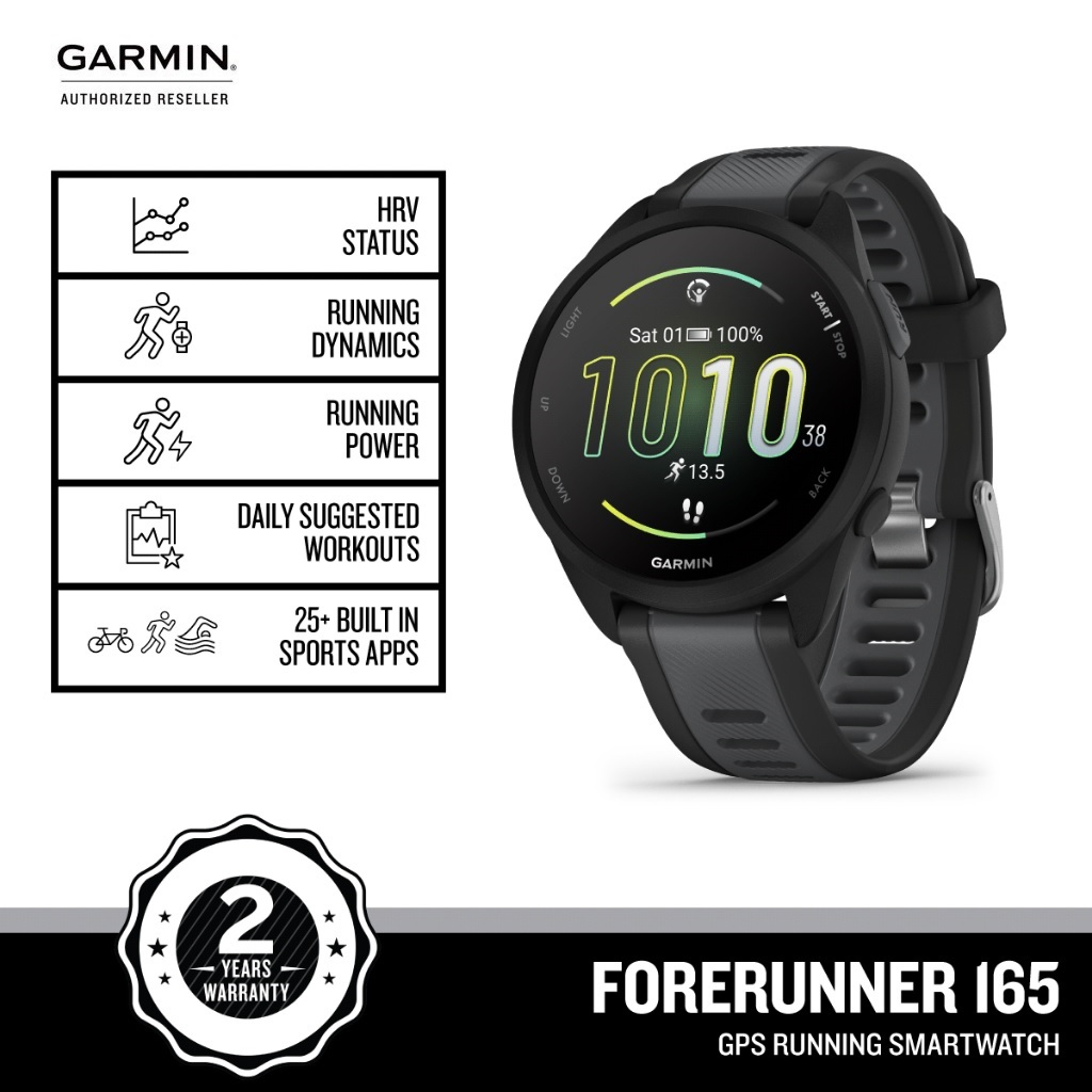 Đồng hồ thông minh chạy bộ Garmin Forerunner 165_Mới, hàng chính hãng