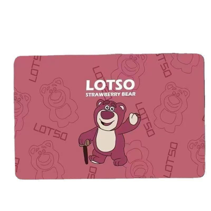 Thảm Chùi Lau Chân Hình Gấu Lotso StrawBearry Đáng Yêu 60X40Cm