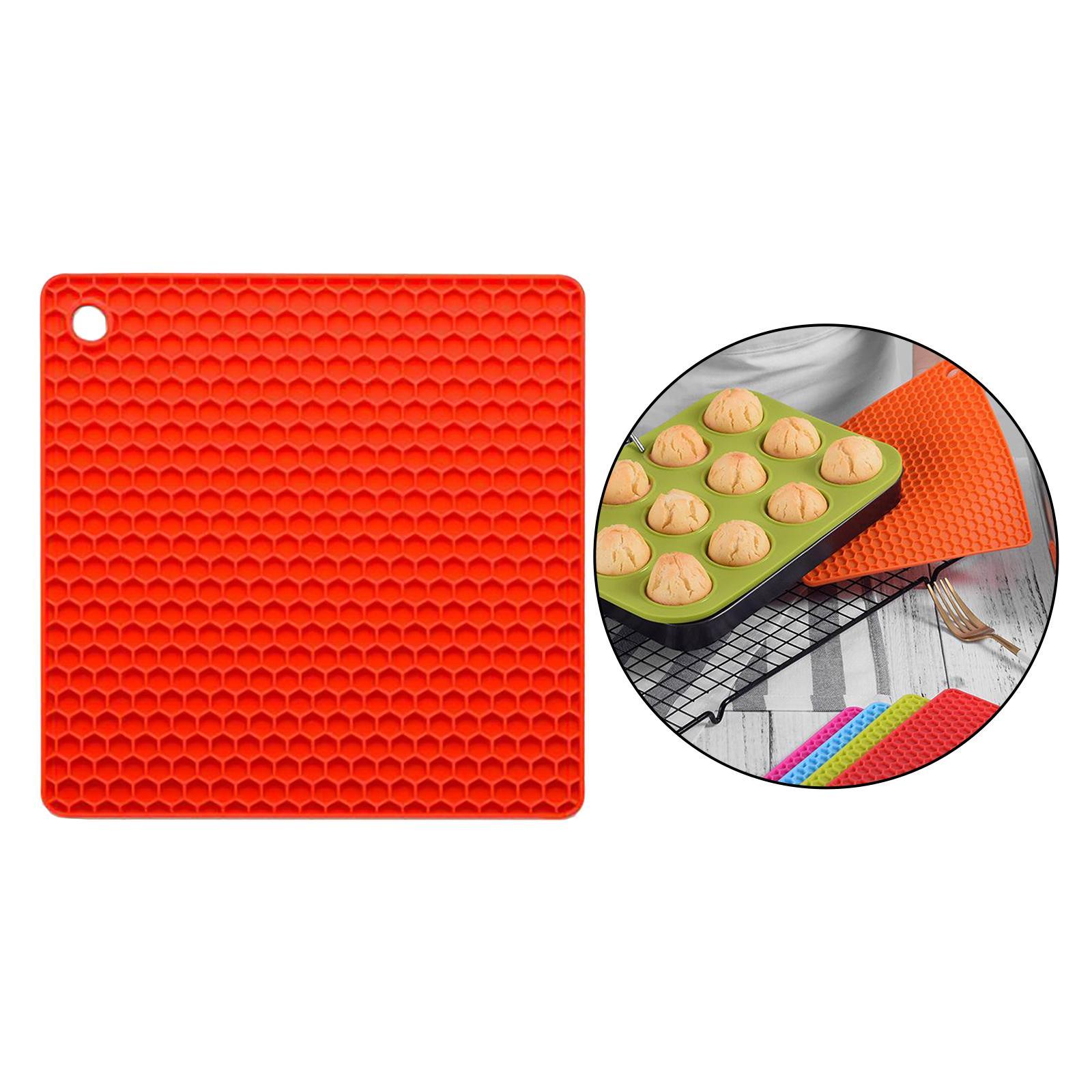 Silicone Pot Mat Heat Resistant Potholders Non Slip Trivet Pad for Cooking